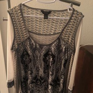 Zion Black and Cream Design Size Large